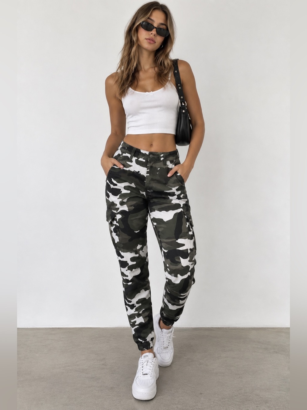 American Bazi Camo Cargo Jogger Pants – Size Small